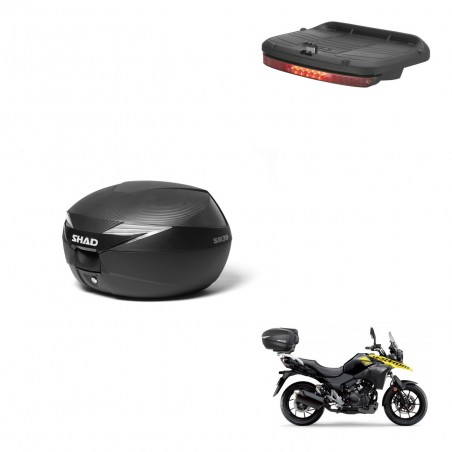 SHAD Baul SH39 carbon + soporte montaje luz de freno KIT-438515