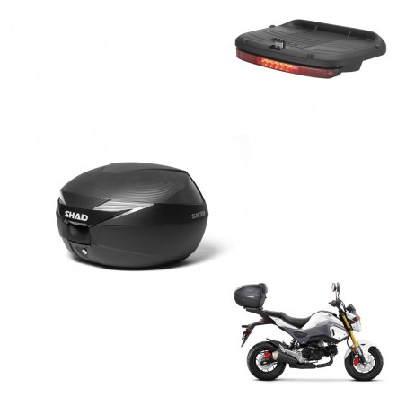 SHAD Baul SH39 carbon + soporte montaje luz de freno KIT-438523
