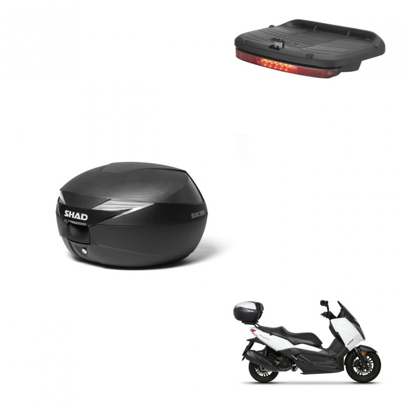 SHAD Baul SH39 carbon + soporte montaje luz de freno KIT-438539