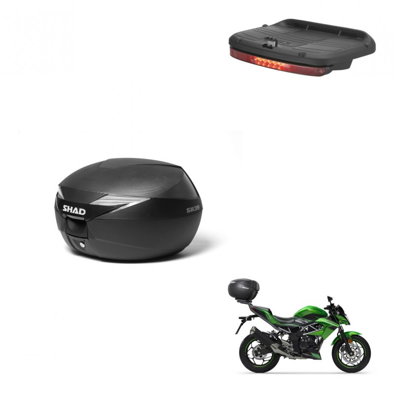 SHAD Baul SH39 carbon + soporte montaje luz de freno KIT-438551