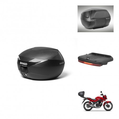 SHAD Baul SH39 carbon + soporte montaje accesorios KIT-438561