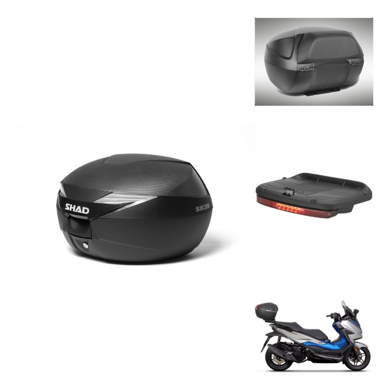 SHAD Baul SH39 carbon + soporte montaje accesorios KIT-438581