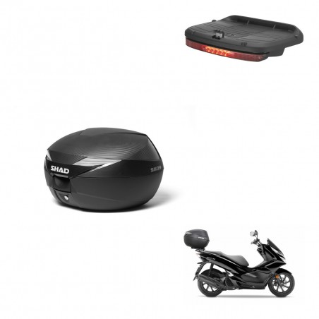 SHAD Baul SH39 carbon + soporte montaje luz de freno KIT-438583