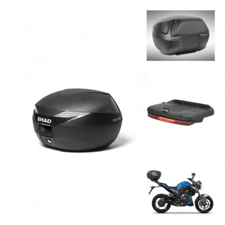 SHAD Baul SH39 carbon + soporte montaje accesorios KIT-438617