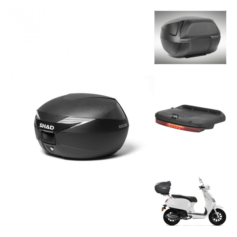 SHAD Baul SH39 carbon + soporte montaje accesorios KIT-438637