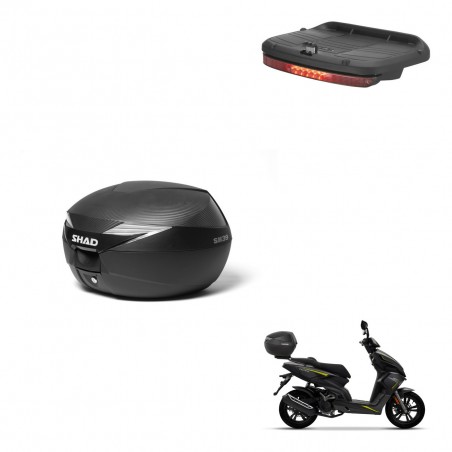 SHAD Baul SH39 carbon + soporte montaje luz de freno KIT-438643