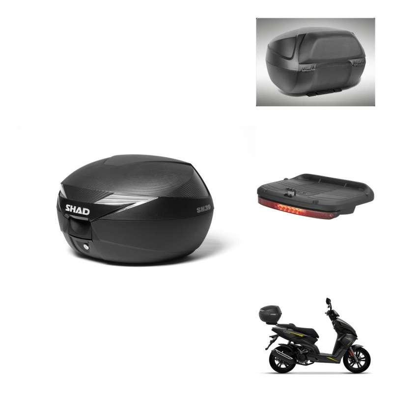 SHAD Baul SH39 carbon + soporte montaje accesorios KIT-438645