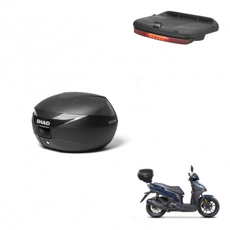 SHAD Baul SH39 carbon + soporte montaje luz de freno KIT-438647