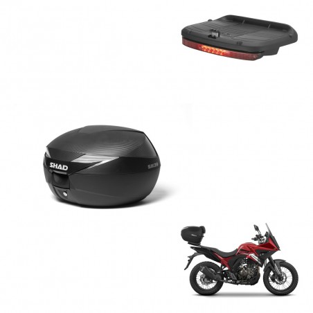SHAD Baul SH39 carbon + soporte montaje luz de freno KIT-438663
