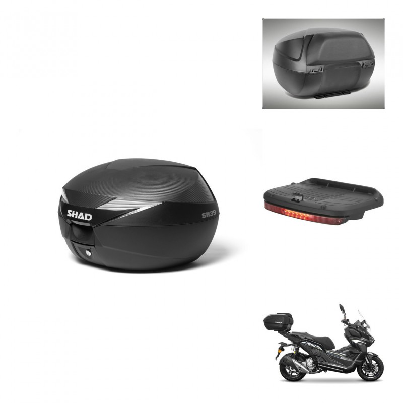 SHAD Baul SH39 carbon + soporte montaje accesorios KIT-438669