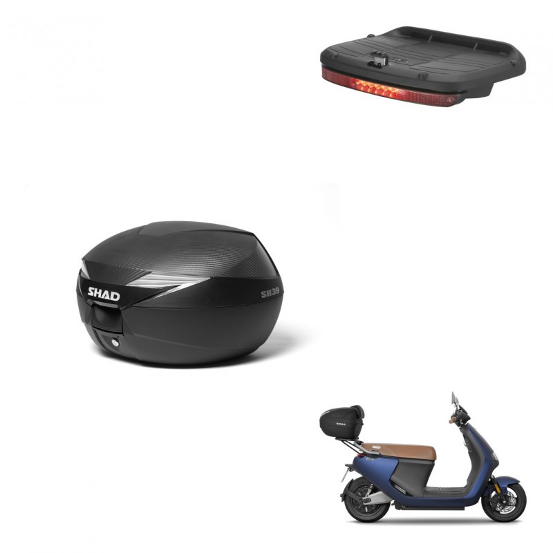 SHAD Baul SH39 carbon + soporte montaje luz de freno KIT-438683