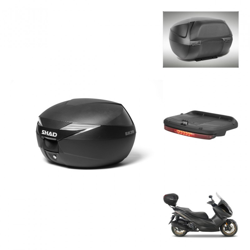 SHAD Baul SH39 carbon + soporte montaje accesorios KIT-438713