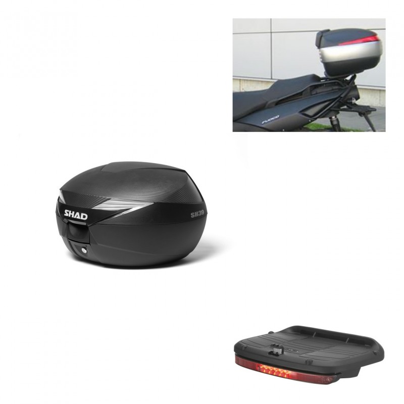 SHAD Baul SH39 carbon + soporte montaje luz de freno KIT-438715