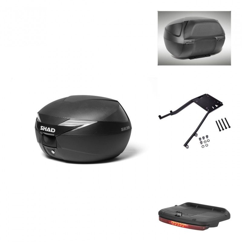 SHAD Baul SH39 carbon + soporte montaje accesorios KIT-438725