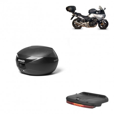 SHAD Baul SH39 carbon + soporte montaje luz de freno KIT-438733
