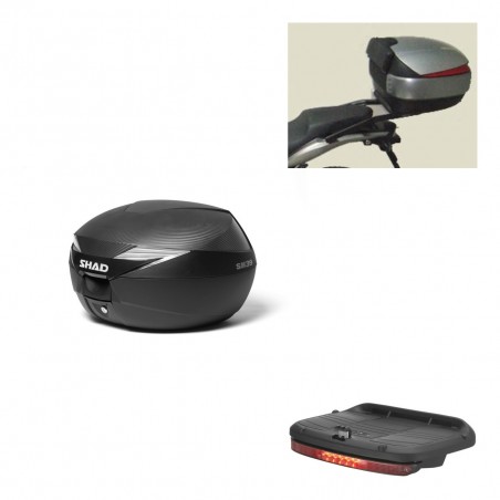 SHAD Baul SH39 carbon + soporte montaje luz de freno KIT-438742
