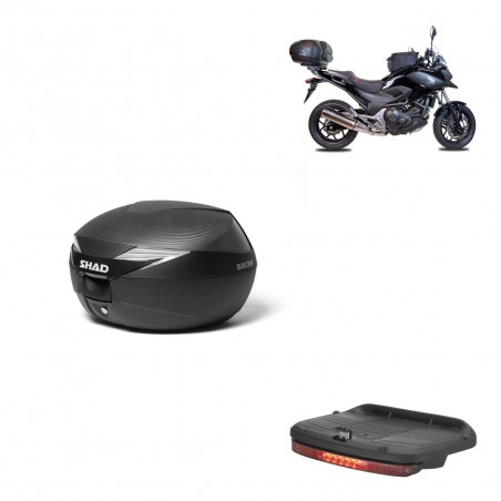 SHAD Baul SH39 carbon + soporte montaje luz de freno KIT-438946