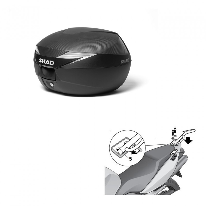 SHAD Baul SH39 carbon + soporte montaje KIT-438747