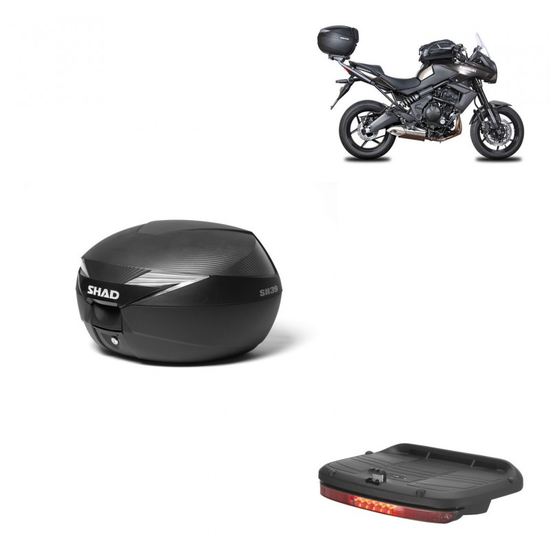 SHAD Baul SH39 carbon + soporte montaje luz de freno KIT-438772