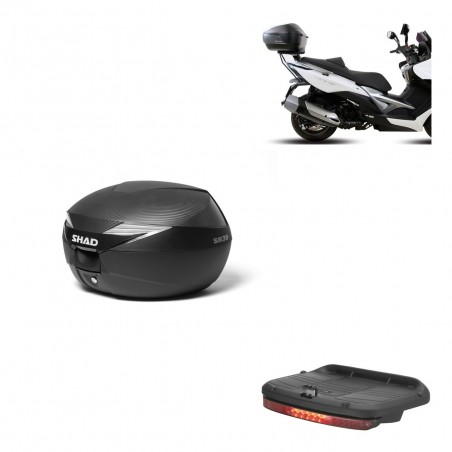 SHAD Baul SH39 carbon + soporte montaje luz de freno KIT-438778
