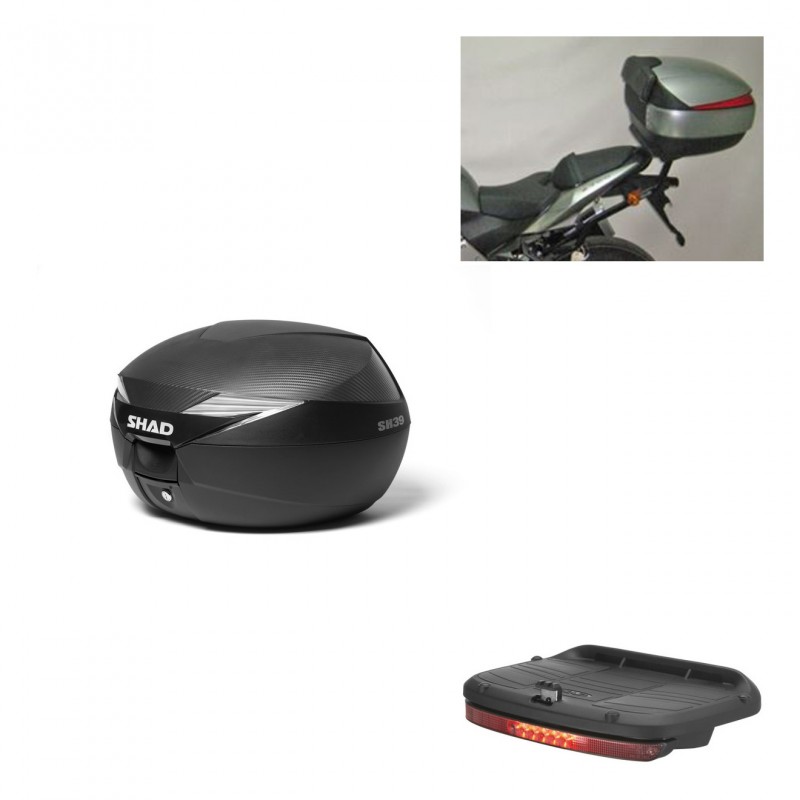 SHAD Baul SH39 carbon + soporte montaje luz de freno KIT-438787