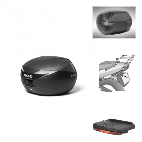 SHAD SH39 carbon trunk + mounting bracket accessories KIT-438791