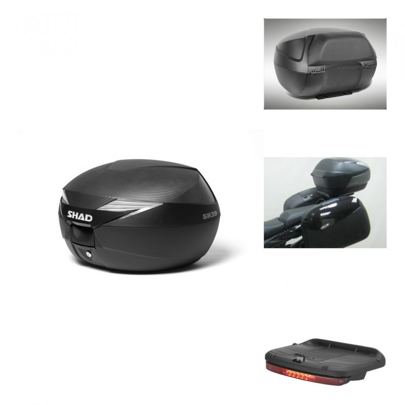 SHAD Baul SH39 carbon + soporte montaje accesorios KIT-438806