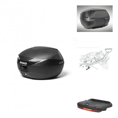 SHAD Baul SH39 carbon + soporte montaje accesorios KIT-438818