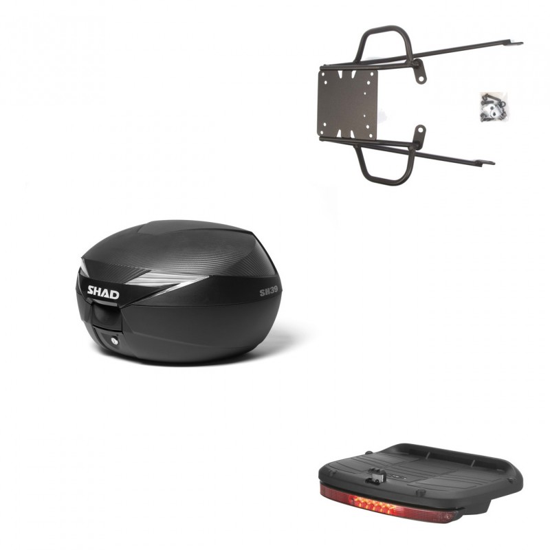 SHAD Baul SH39 carbon + soporte montaje luz de freno KIT-438823