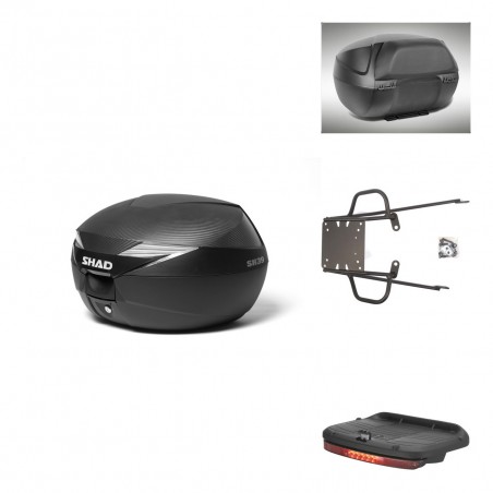 SHAD Baul SH39 carbon + soporte montaje accesorios KIT-438824