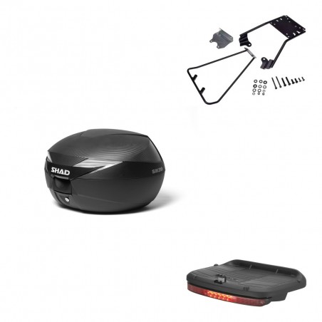 SHAD Baul SH39 carbon + soporte montaje luz de freno KIT-438826