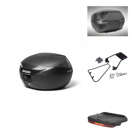 SHAD Baul SH39 carbon + soporte montaje accesorios KIT-438827