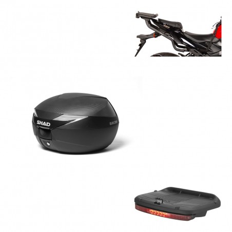 SHAD Baul SH39 carbon + soporte montaje luz de freno KIT-438829