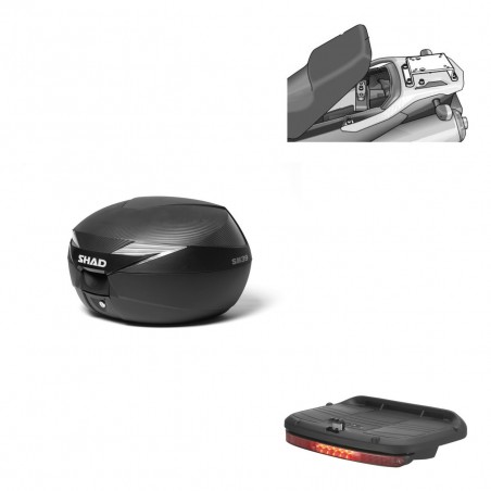 SHAD Baul SH39 carbon + soporte montaje luz de freno KIT-438835
