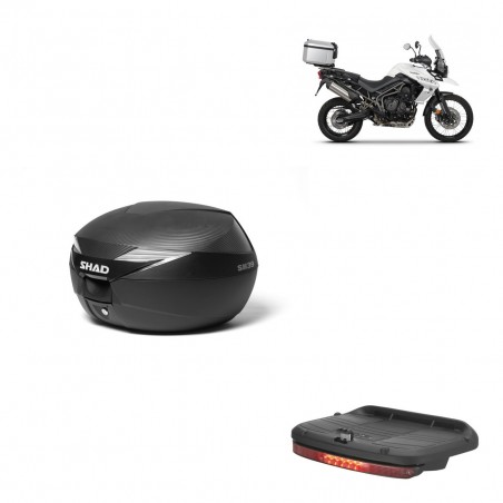 SHAD Baul SH39 carbon + soporte montaje luz de freno KIT-438844