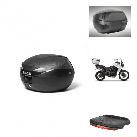 SHAD Baul SH39 carbon + soporte montaje accesorios KIT-438845