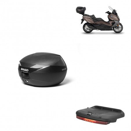 SHAD Baul SH39 carbon + soporte montaje luz de freno KIT-438847