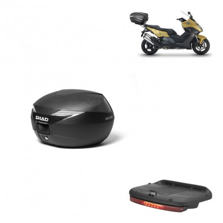 SHAD Baul SH39 carbon + soporte montaje luz de freno KIT-438850