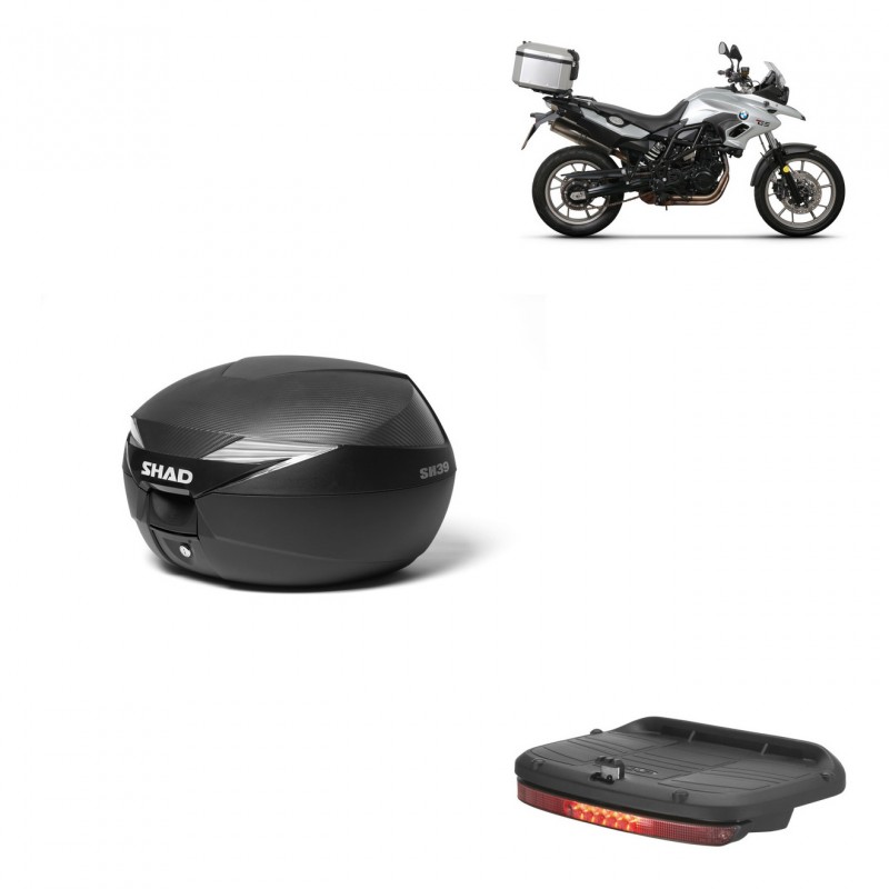 SHAD Baul SH39 carbon + soporte montaje luz de freno KIT-438856
