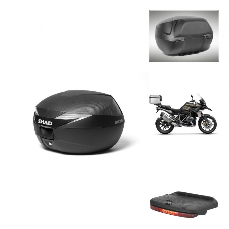 SHAD Baul SH39 carbon + soporte montaje accesorios KIT-438863