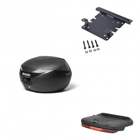 SHAD Baul SH39 carbon + soporte montaje luz de freno KIT-438868