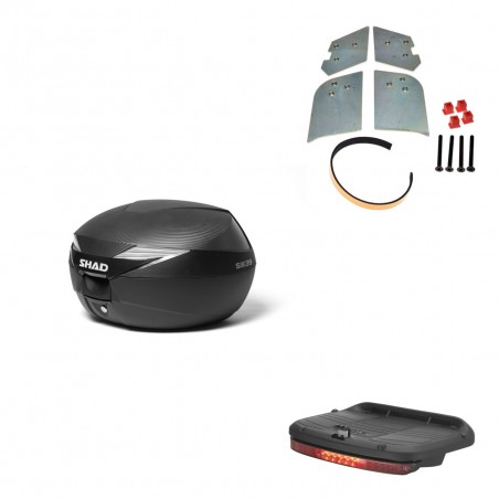 SHAD Baul SH39 carbon + soporte montaje luz de freno KIT-438871
