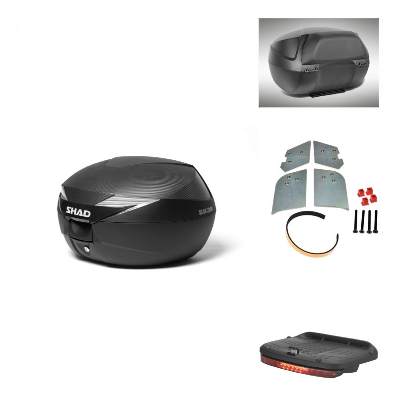 SHAD Baul SH39 carbon + soporte montaje accesorios KIT-438872