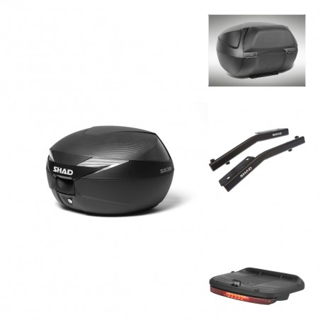 SHAD Baul SH39 carbon + soporte montaje accesorios KIT-438875