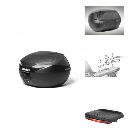 SHAD Baul SH39 carbon + soporte montaje accesorios KIT-438881