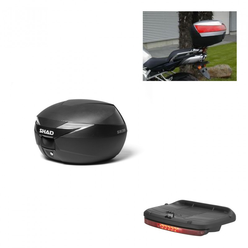 SHAD Baul SH39 carbon + soporte montaje luz de freno KIT-438889