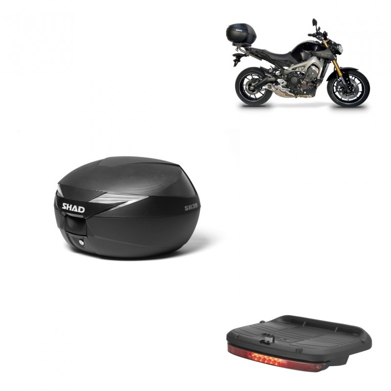 SHAD Baul SH39 carbon + soporte montaje luz de freno KIT-438895