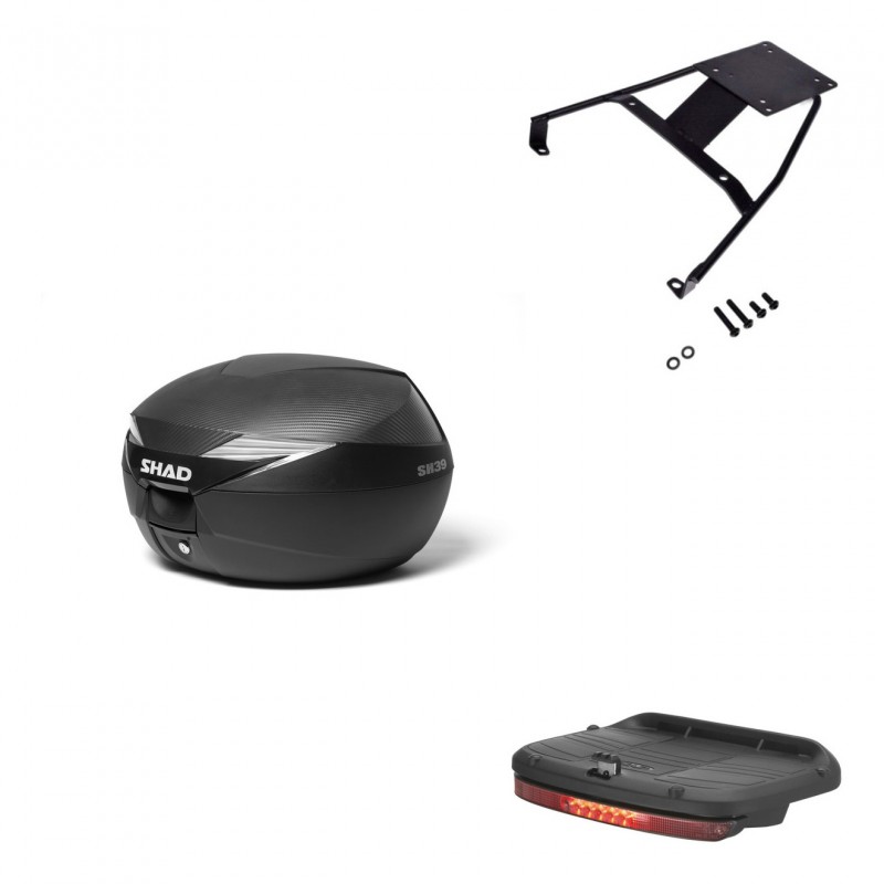 SHAD Baul SH39 carbon + soporte montaje luz de freno KIT-438898