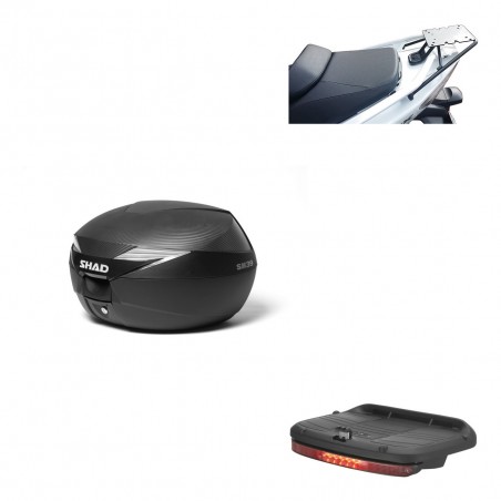 SHAD Baul SH39 carbon + soporte montaje luz de freno KIT-438904