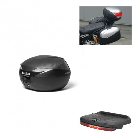 SHAD Baul SH39 carbon + soporte montaje luz de freno KIT-438907